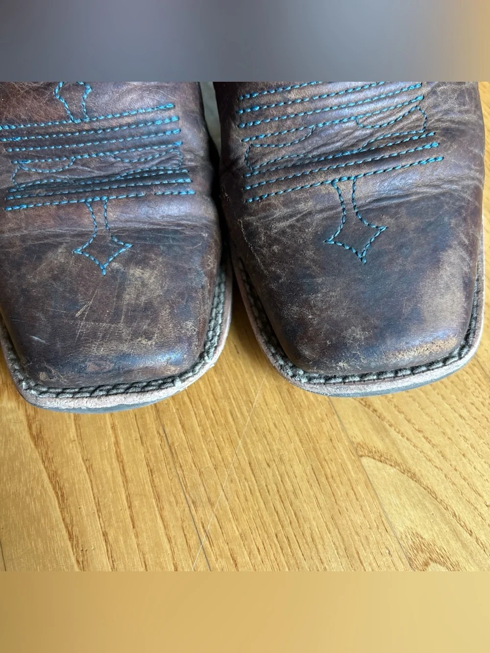 Ariat Tombstone Western Boots Cowboy Big Kid Earth Black Brown Blue Size 5 Youth